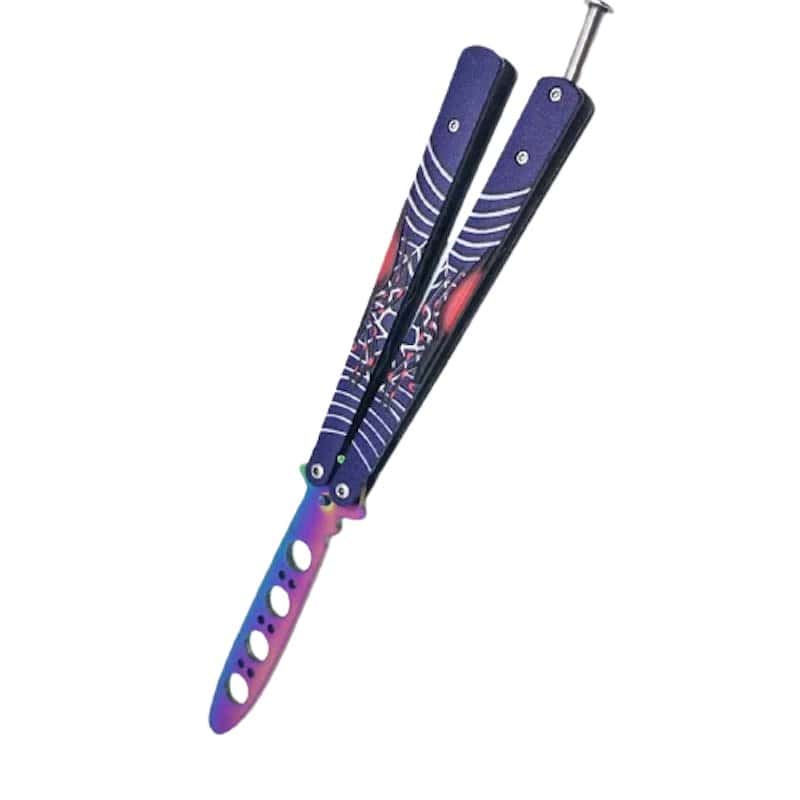 Butterfly Kniv Balisong Svarta Änkan Spindel