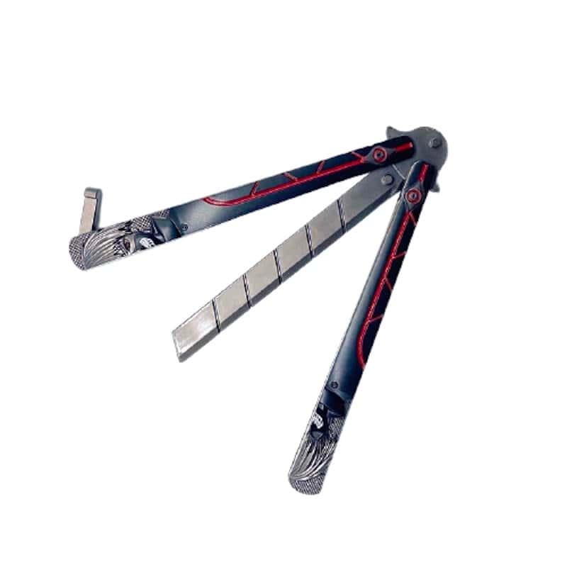 Butterfly Kniv Balisong Ritning På Blad